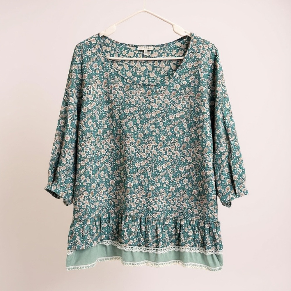 Jodifl Women’s Floral Tunic Blouse Size M‎